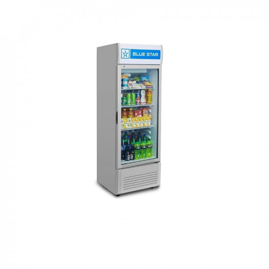 BLUE STAR VC325 Vertical Glass Single Door Visi Cooler (300L, white)