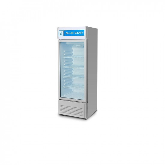 BLUE STAR VC325 Vertical Glass Single Door Visi Cooler (300L, white)