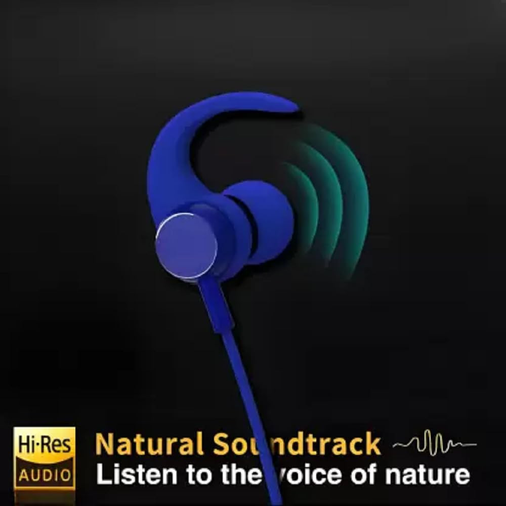 Bluetooth Headphones aptX-HD Wireless 50 Earbuds with Mic  Magnetic in-Ear Neckband Earphones  IPX7 Sweatproof  Deep Bass  12Hrs Playtime  Sports Headset for Music Workout  Phone Calls Blue