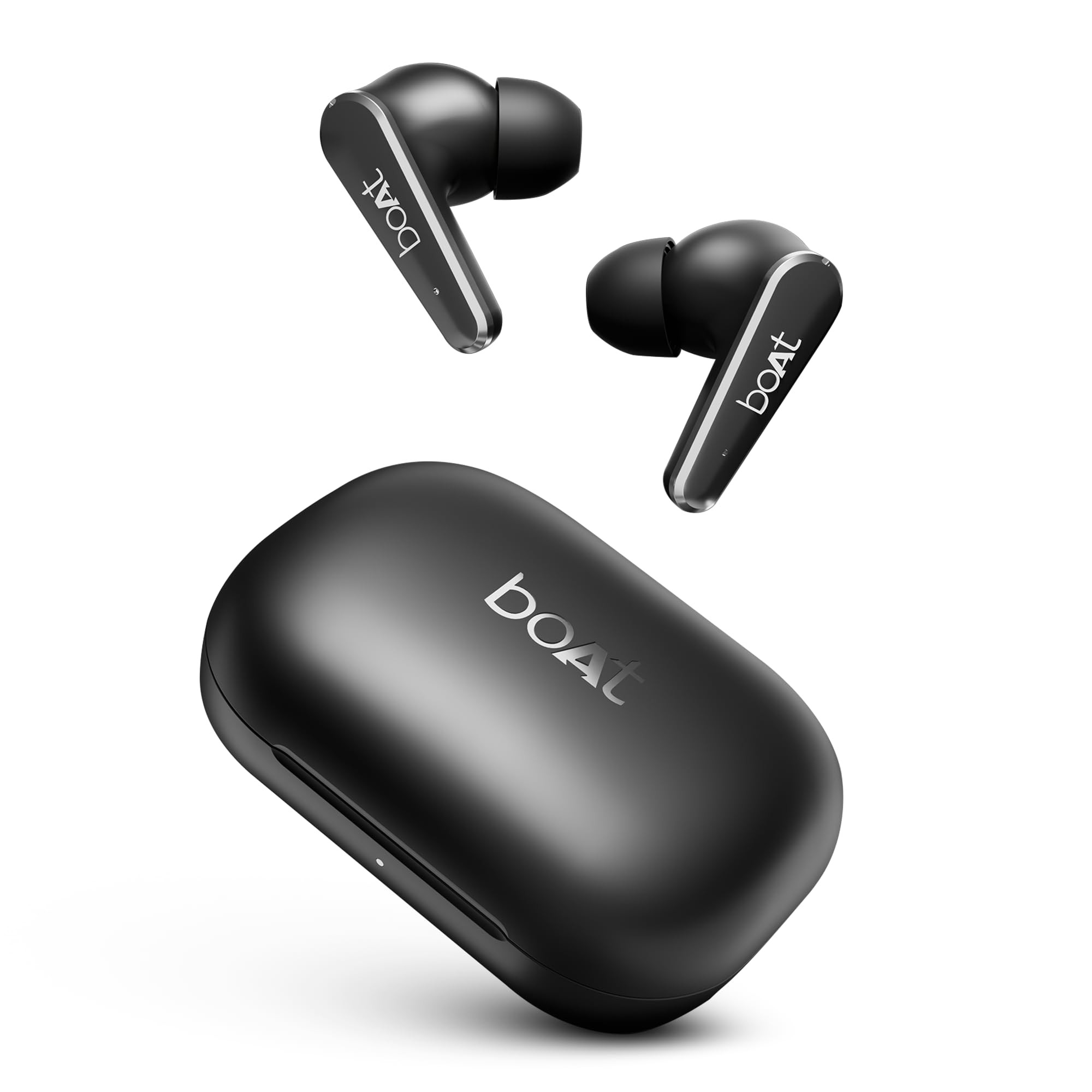 boAt Airdopes 280 ANC Active Noise Cancellation32dB 60Hrs Battery 13mm Drivers 4Mics ENx Fast Charge IPX5 v53 Bluetooth Earbuds TWS Ear Buds Wireless Earphones with mic Active Black
