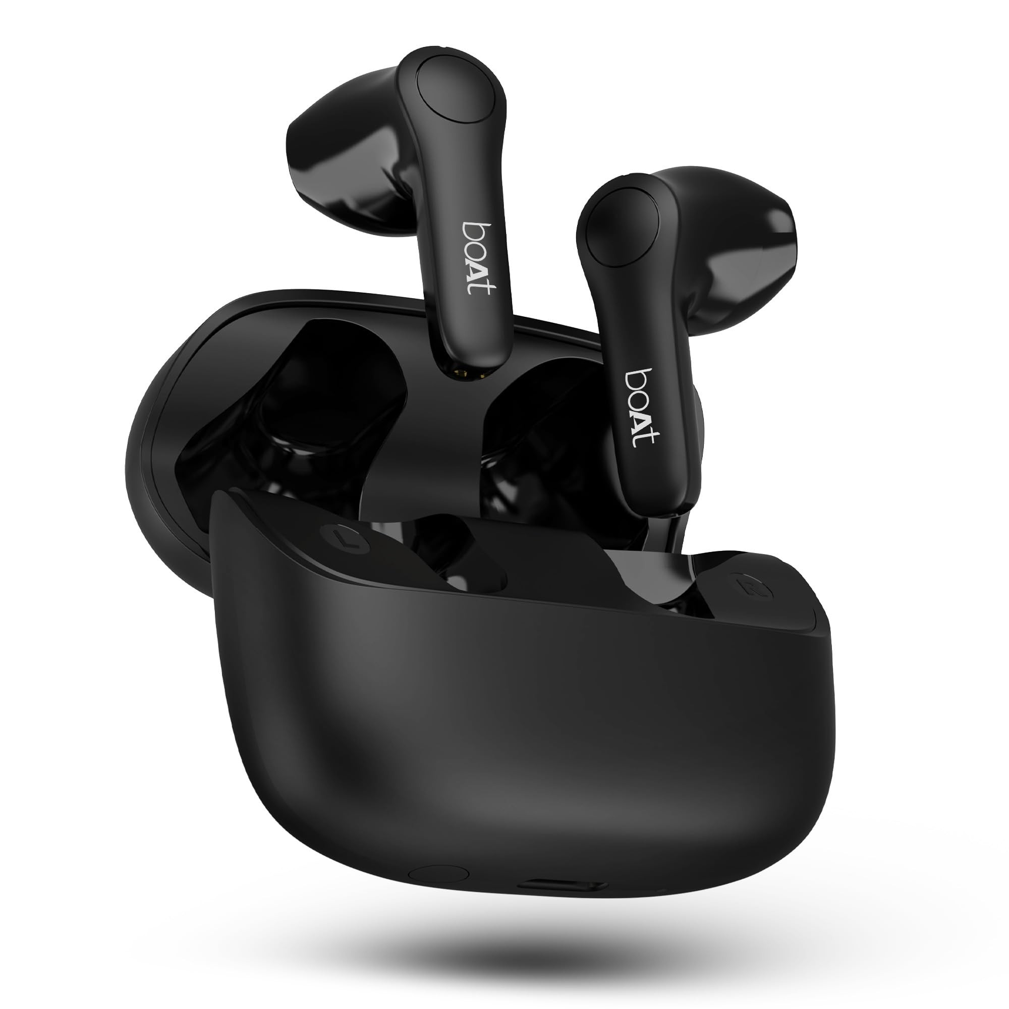 boAt Airdopes Atom 81 Pro 100Hrs Battery 4Mics ENx Tech 50ms Low Latency 13mm Drivers Fast Charge IPX5 v51 Bluetooth TWS in Ear Earbuds Wireless Earphones with mic Obsidian Noir