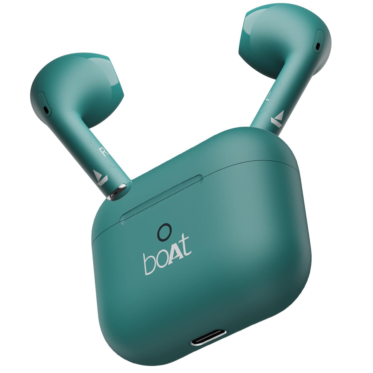 boAt Airdopes Joy 35Hrs Battery Fast Charge IWP Tech Low Latency 2Mic ENx Type-C Port v53 Bluetooth Earbuds TWS Ear Buds Wireless Earphones with micDark Cyan