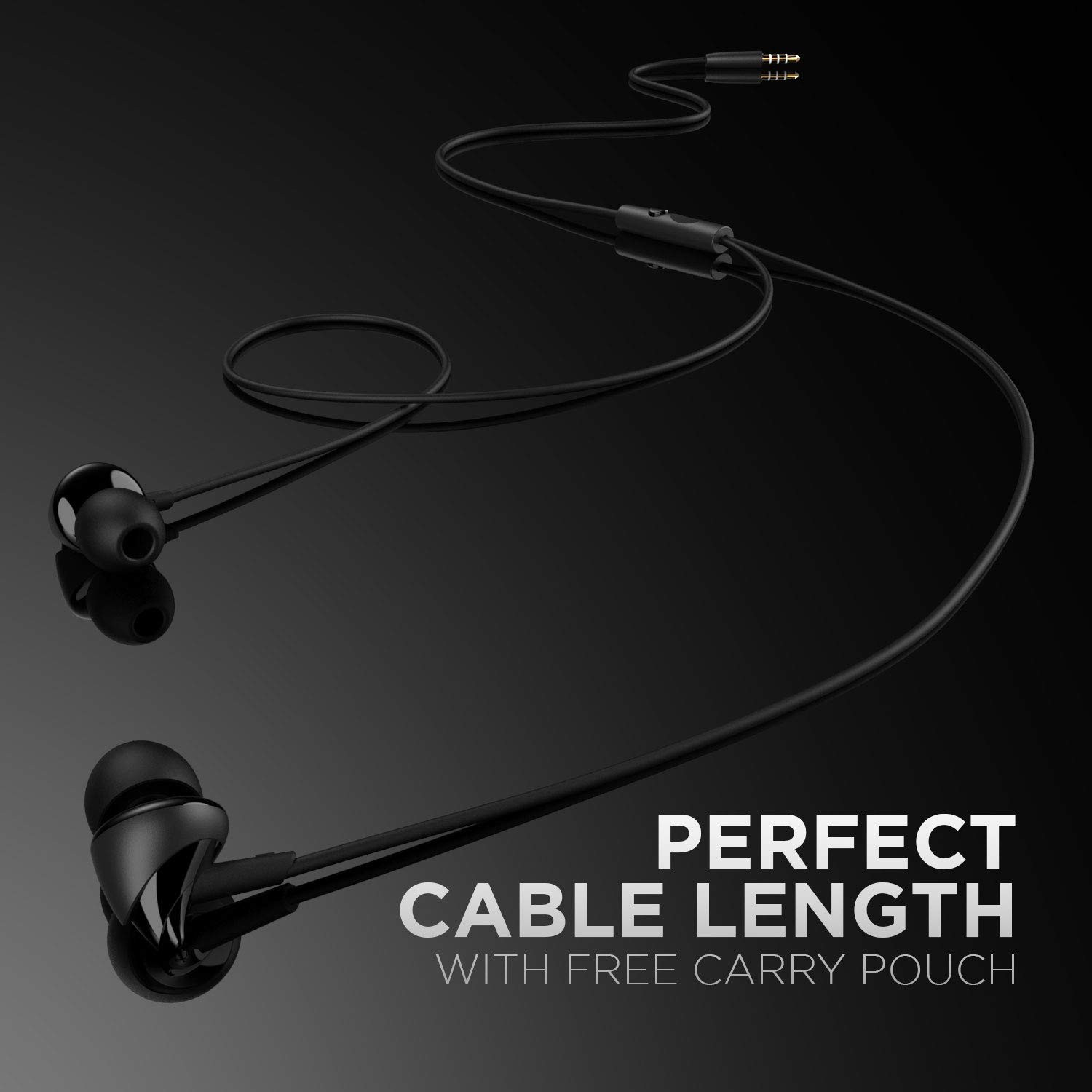 Boat BassHeads 100 in-Ear Headphones with Mic Black