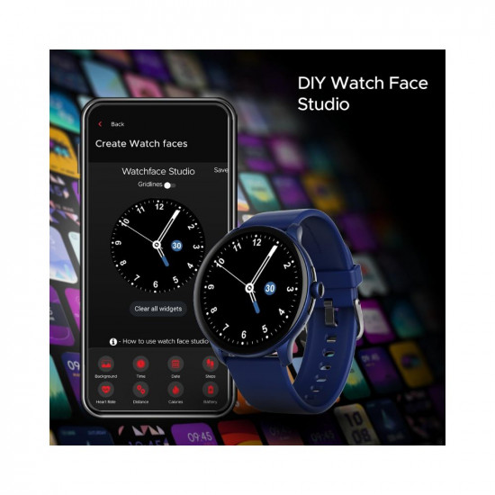 boAt Lunar Call Pro Smart Watch with 1.39 AMOLED Display, BT Calling,DIY Watch Face Studio, Coins, SensAI(Cricket Analysis),Apollo 3 Blue Plus Processor,Ambient Light Sensor(Deep Blue)