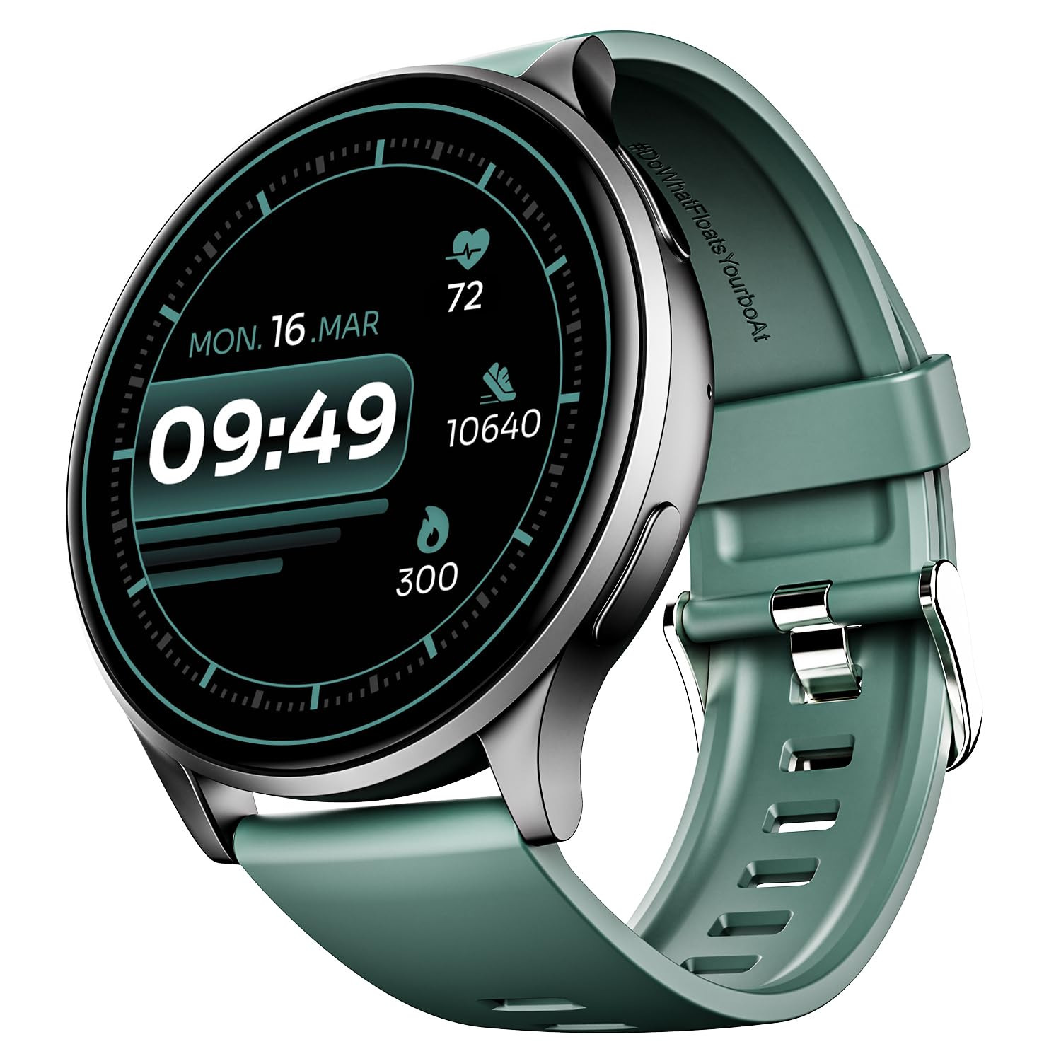 boAt Lunar Orb w 145 36 cm AMOLED Display BT Calling DIY Watch Face Studio Coins Crest App Health Ecosystem Live Cricket  Football Scores IP67 Smart Watch for Men  WomenPastel Green