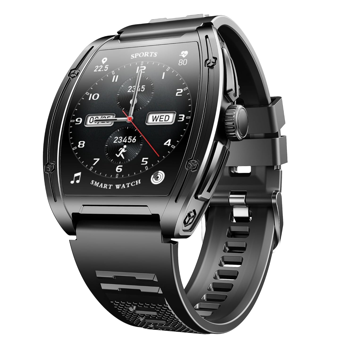 boAt Luxury Smart Watch Enigma Ascend Smart Watch w 176447 cm HD Display Functional Crown BT Calling Upto 5 Days Battery 100Sports Modes 200Watch Faces IP68 HR  SpO2Active Black
