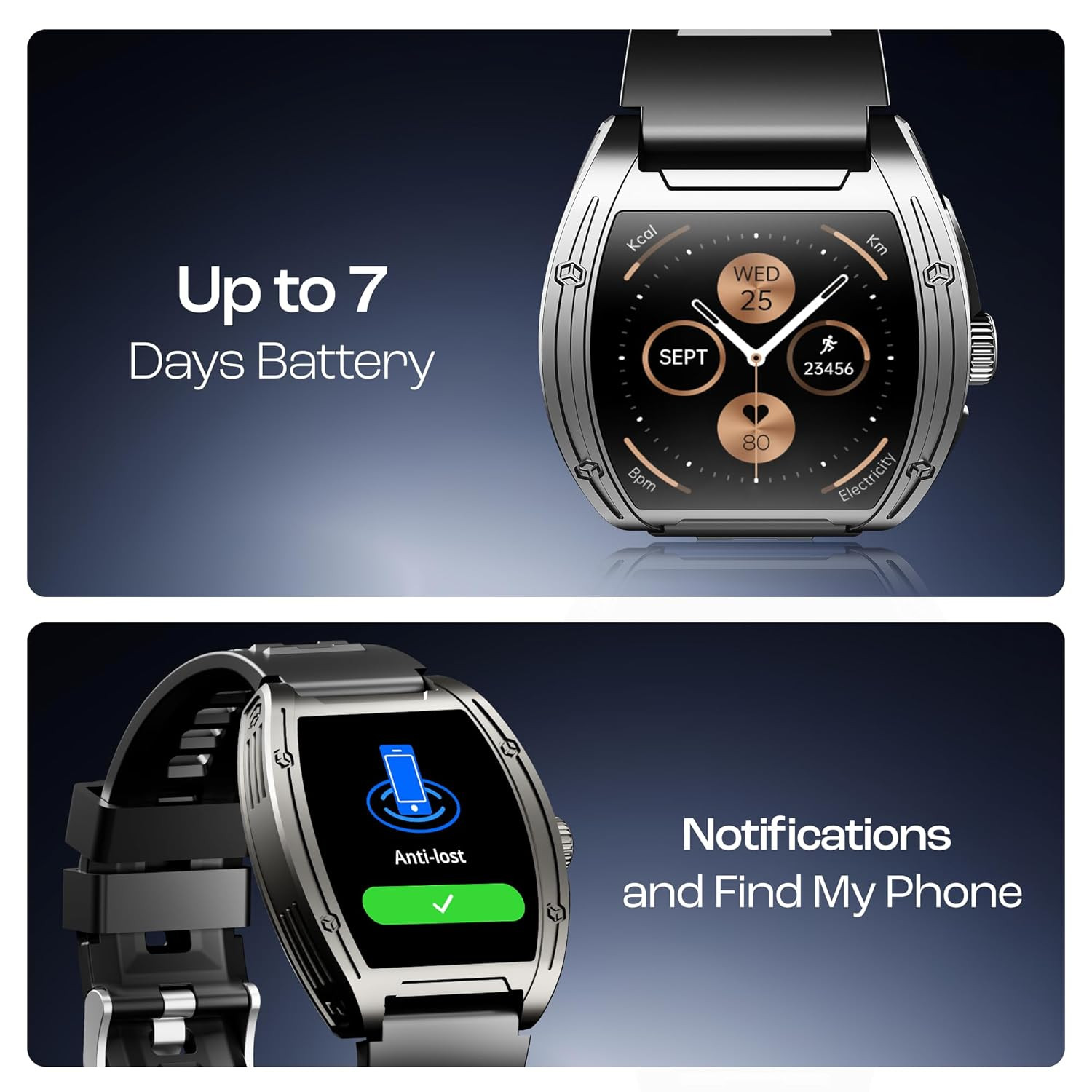 boAt Luxury Smart Watch Enigma Ascend Smart Watch w 176447 cm HD Display Functional Crown BT Calling Upto 5 Days Battery 100Sports Modes 200Watch Faces IP68 HR  SpO2Active Black