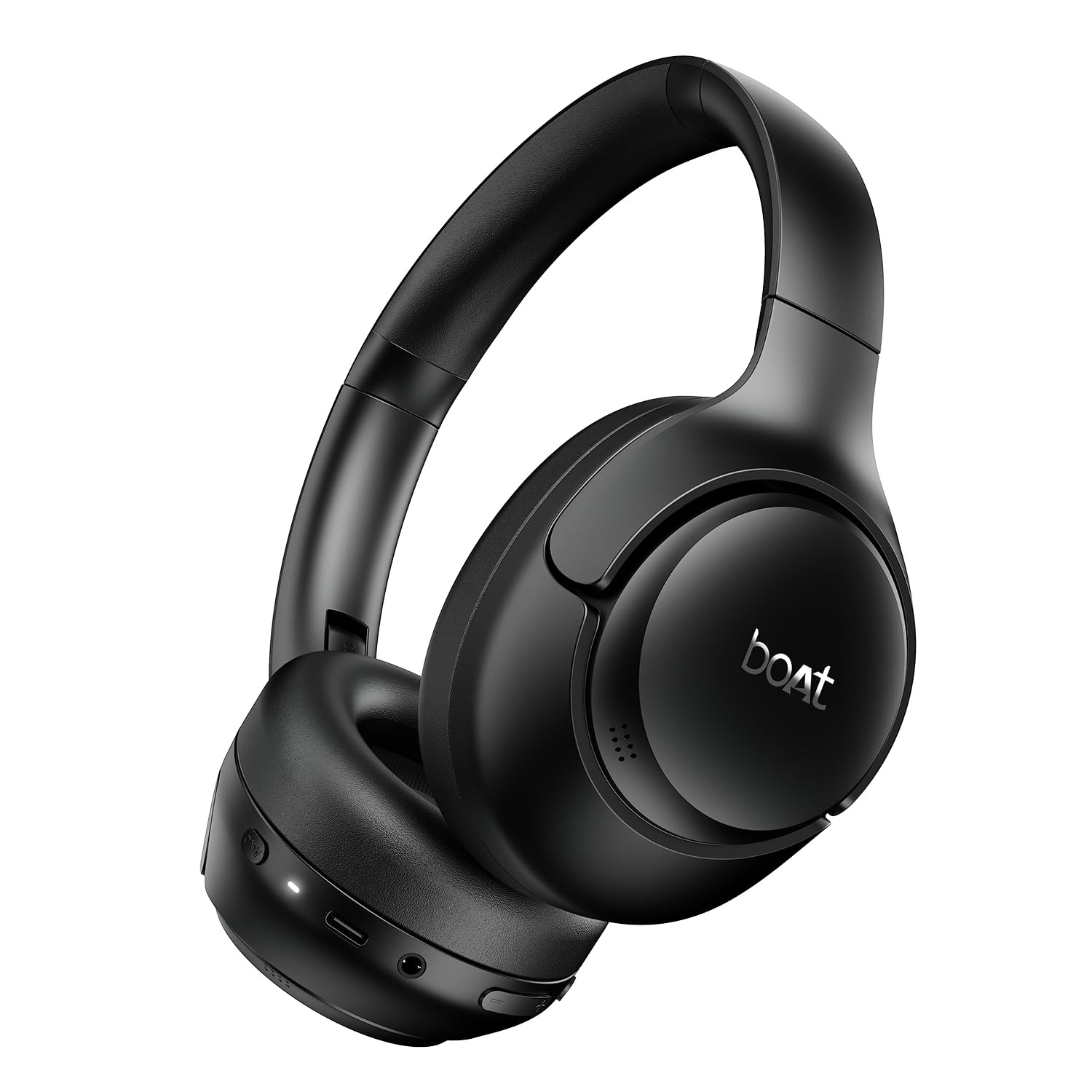 boAt New Launch Rockerz 551 ANC Pro 42dB Hybrid Adaptive ANC App Support 72Hrs Battery 40mm Titanium DriversENx TechFoldable Cups Bluetooth Over Ear Headphones with Mic Cosmic Black