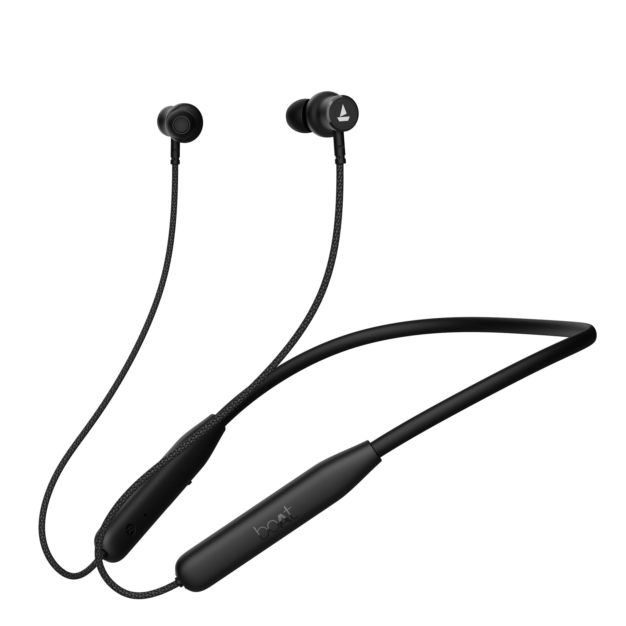 boAt Rockerz 110Rockerz 109 Wireless in Ear Neckband with Up to 60 hrs Playtime Dual Device Pairing ENx Tech ASAP Charging BTv53IPX5Type-C Interface  Magnetic Power BudsActive Black