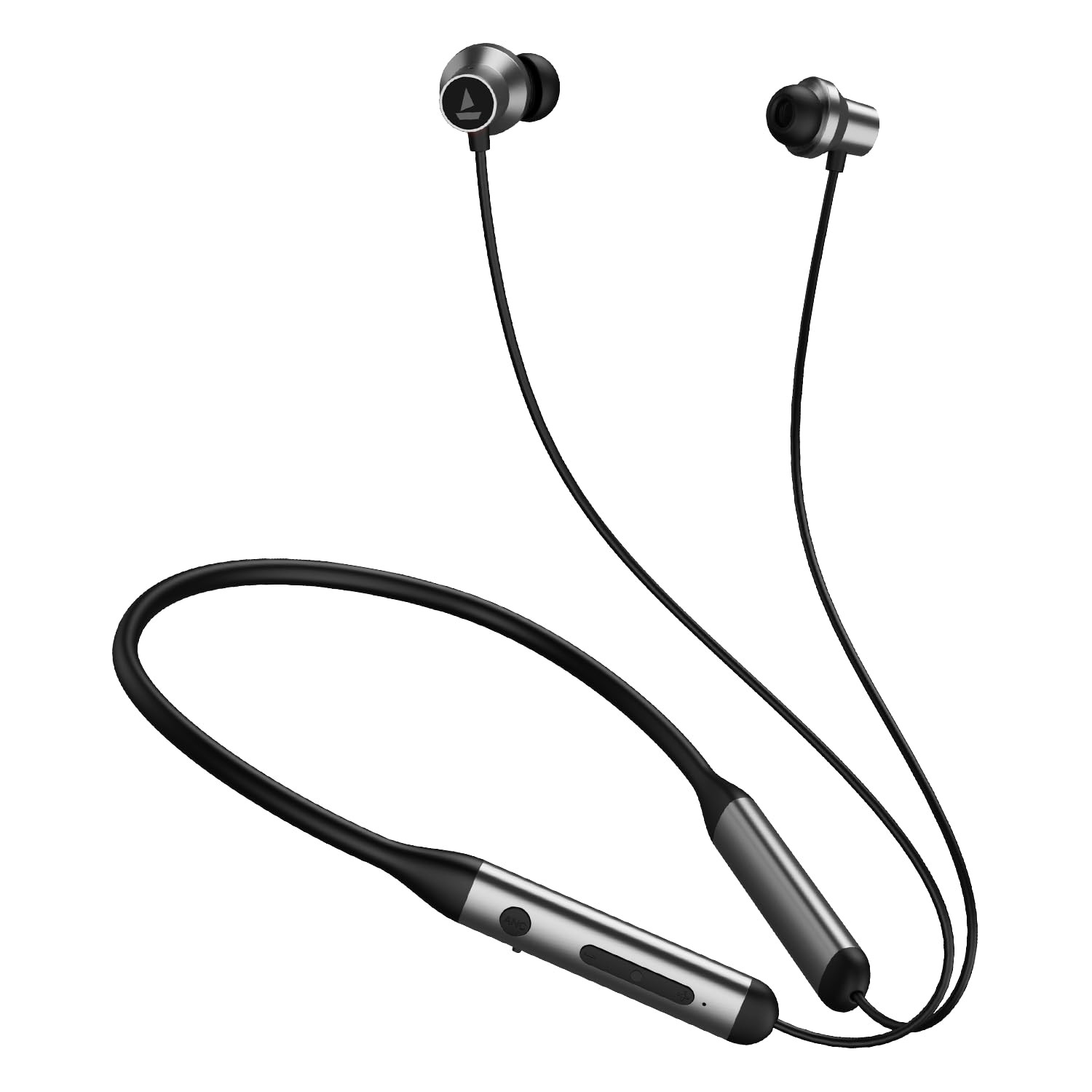 boAt Rockerz 280 ANC wCrystal Bionic Sound Powered by Dirac Opteo Active Noise Cancellation 13mm Drivers ASAP Charge 24H Playback  ENx Tech in- Ear Bluetooth NeckbandGunmetal Black