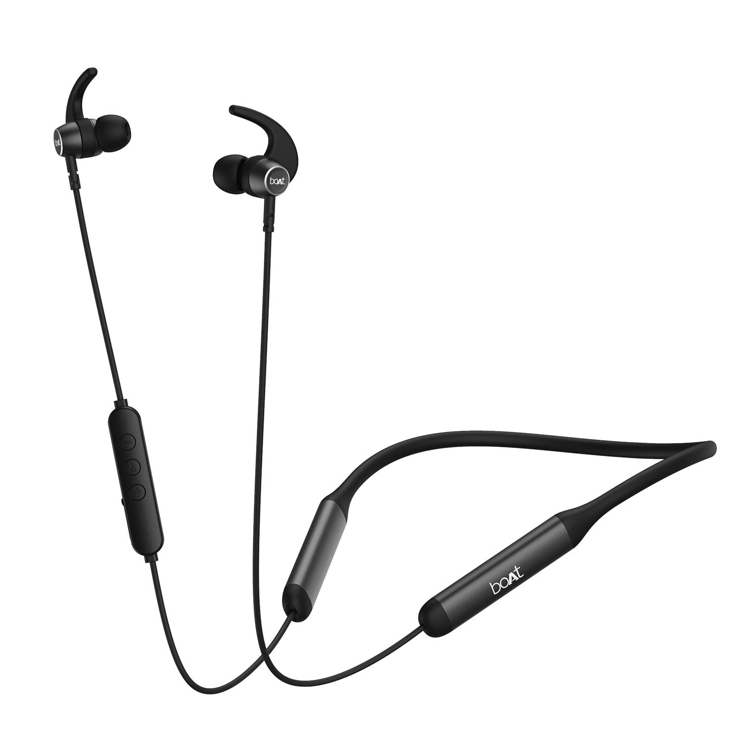 boAt Rockerz 330 Pro in Ear Bluetooth Neckband with 60HRS Playtime ASAP Charge Enx Tech Signature Sound BT V52 Dual Pairing IPX5 with Mic Active Black