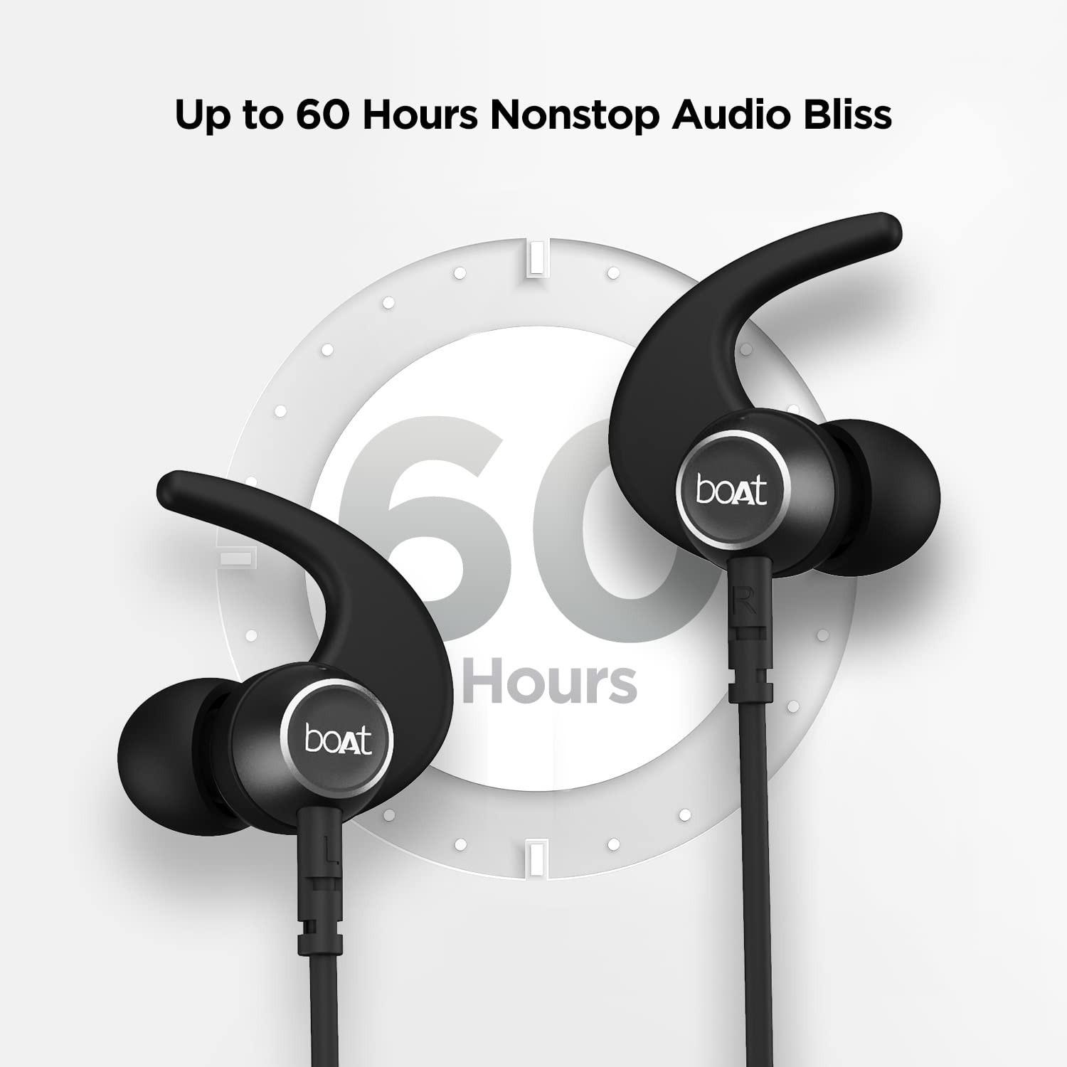 boAt Rockerz 330 Pro in Ear Bluetooth Neckband with 60HRS Playtime ASAP Charge Enx Tech Signature Sound BT V52 Dual Pairing IPX5 with Mic Active Black