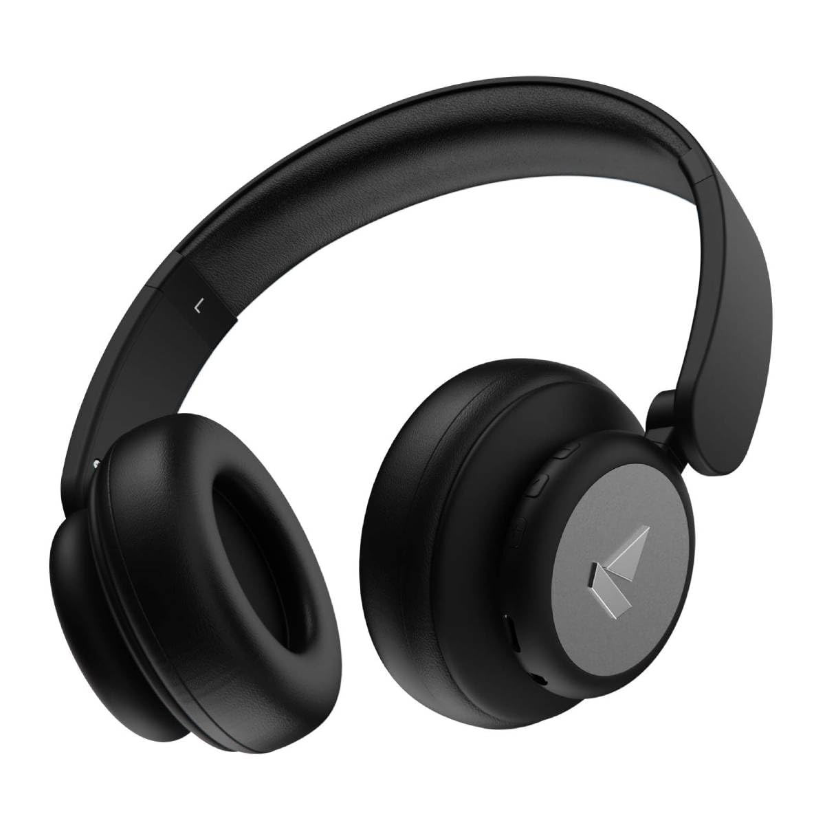 boAt Rockerz 450 15 HRS Battery 40mm Drivers Padded Ear Cushions Integrated Controls Dual Modes On Ear Bluetooth Headphones Wireless Headphone with Mic Luscious Black