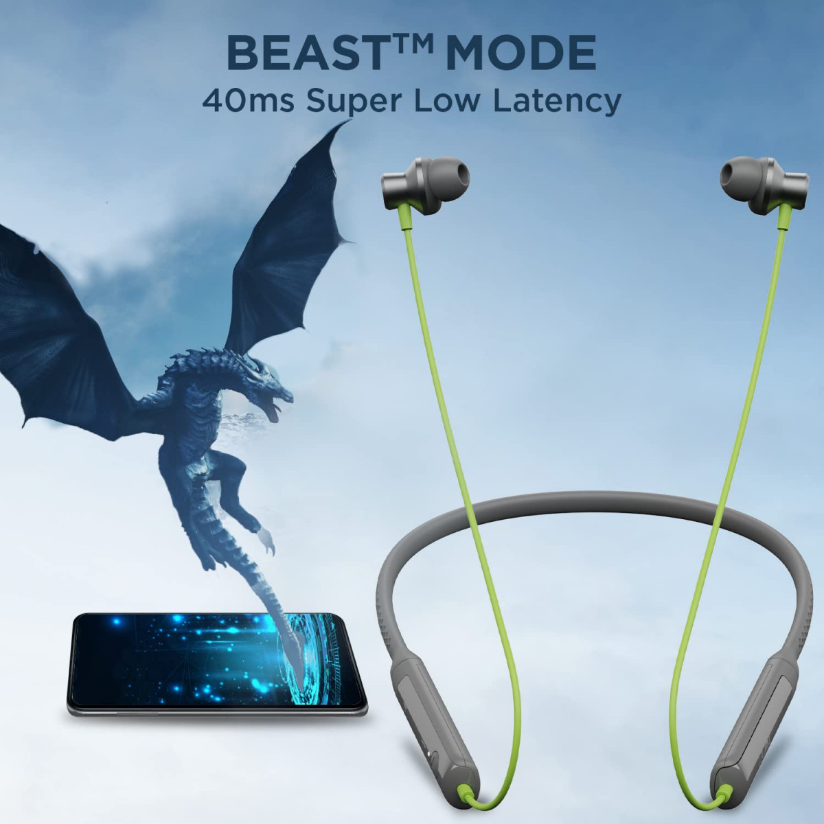 boAt Rockerz Apex Bluetooth Wireless in Ear Earphones with Spatial Bionic Sound Powered by Dirac Virtuo