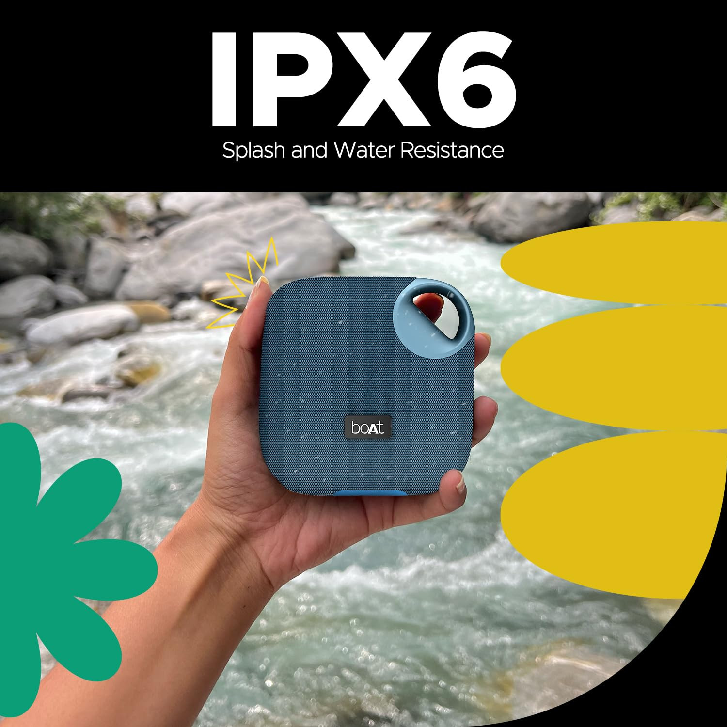 boAt Stone 193 Pro  Stone190 Pro with 5W Signature Sound Up to 12hrs of Playtime TWS Feature Built-in Mic Bluetooth v53 AUX Port TF Card IPX6  Type-C Bluetooth Speaker Tropical Blue