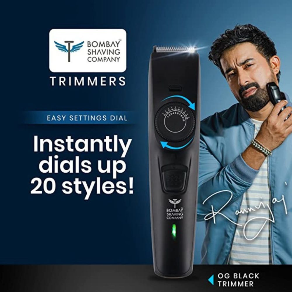 Bombay Shaving Trimmer Men,Flash USB Cable fast Charging (Black)
