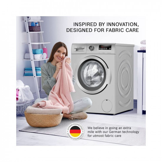 Bosch 7 kg 5 Star Fully-Automatic Front Loading Washing Machine (WAJ2016SIN, Silver, AI active water plus, In-Built Heater)