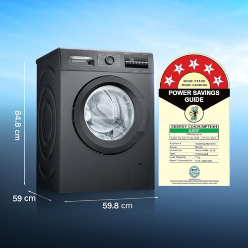 Bosch 7 kg Fully Automatic Front Load Washing Machine WAJ24209IN Black - product image 3
