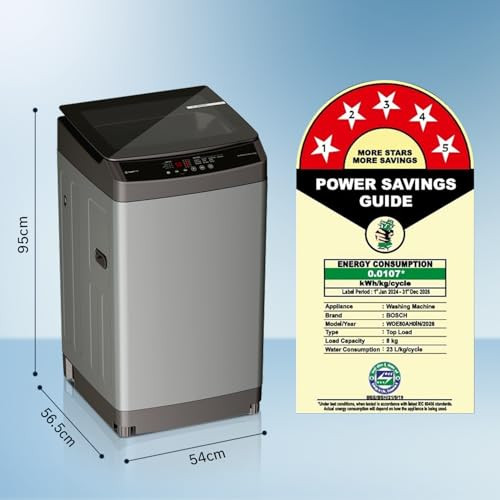 Bosch 8 kg Fully Automatic Top Load Washing Machine WOE80AH0IN Dark Grey - product image 2
