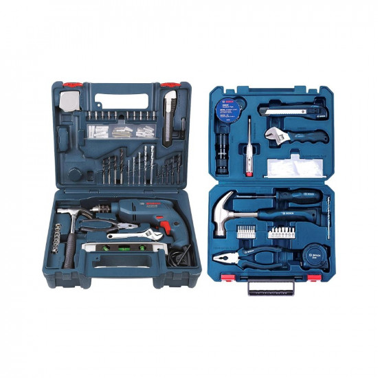 Bosch GSB 500W 500 RE Corded Electric Drill Tool Set Blue