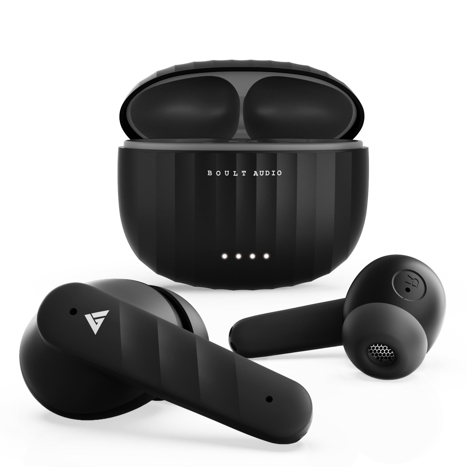 Boult Audio X45 Truly Wireless in Ear Earbuds with 40H Playtime 45ms Low Latency Gaming 4 Clear Calling ENC Mic 13mm Drivers Type C Fast Charging Bluetooth 53 Ear Buds TWS IPX5 Earpods Black