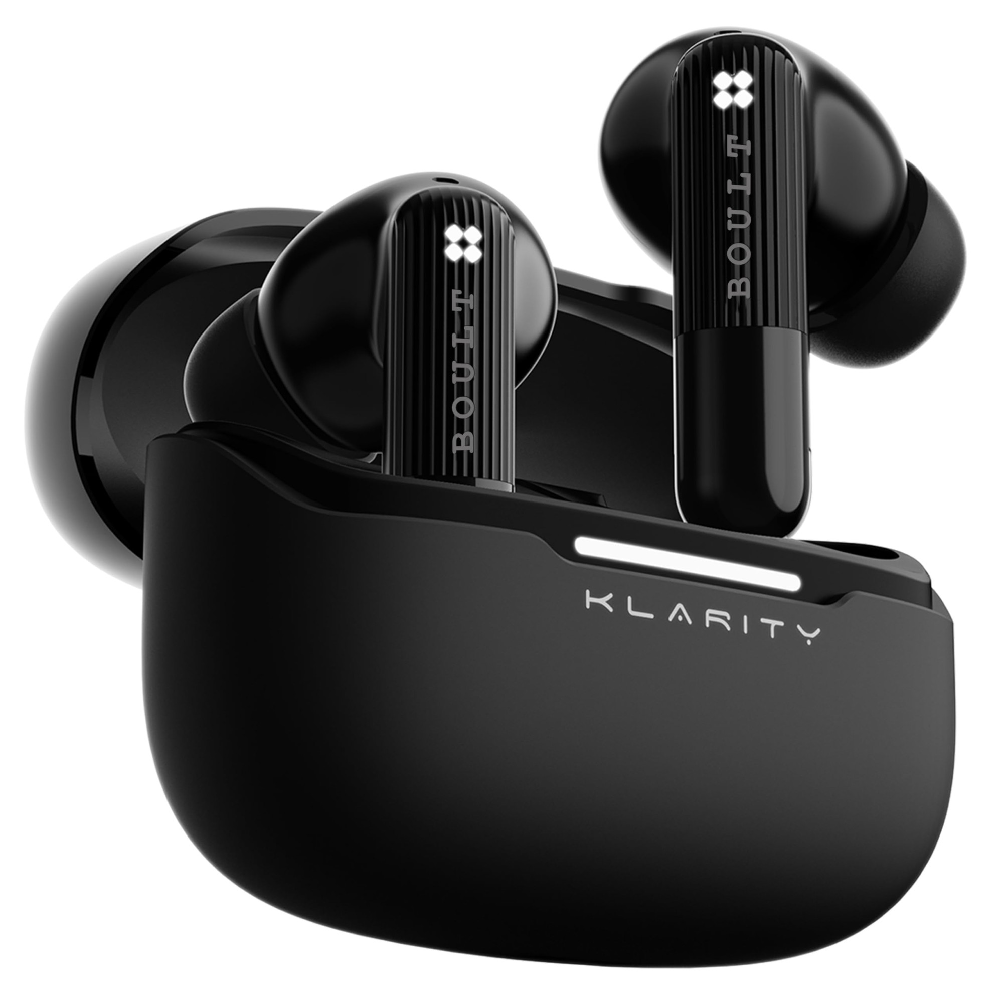 Boult Klarity 3 6-Mic Hybrid ANC Upto 50dB in Ear Earbuds Spatial Audio Dual Device Pairing 50H Playtime Wind Noise Reduction 6 Mic Calling Type-C Fast Charging 13mm Bass Driver TWS Black