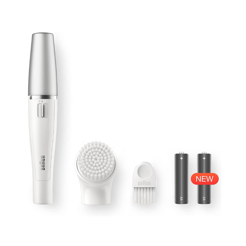 Braun Face 810 â Mini Facial Epilator for Women with Cleansing Brush with Micro-Oscillations, Gentle root hair removal, Cleanses skin pores, White