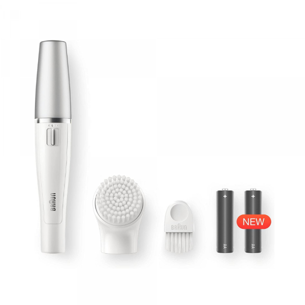 Braun Face 810 â Mini Facial Epilator for Women with Cleansing Brush with Micro-Oscillations, Gentle root hair removal, Cleanses skin pores, White