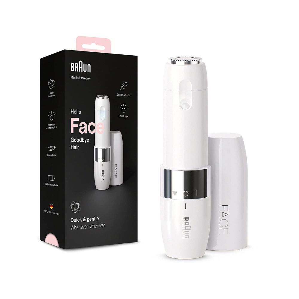 Braun Face Electric Mini Hair Remover FS1000 for Women, White & Braun Silk-Ã©pil 3-170