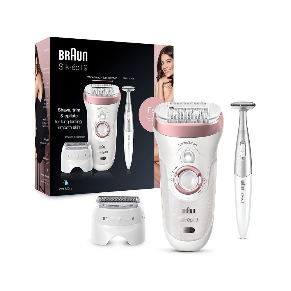 Braun Silk-epil 9-890 Epilator,Long Lasting smooth skin with Extra Gentle Hair Removal