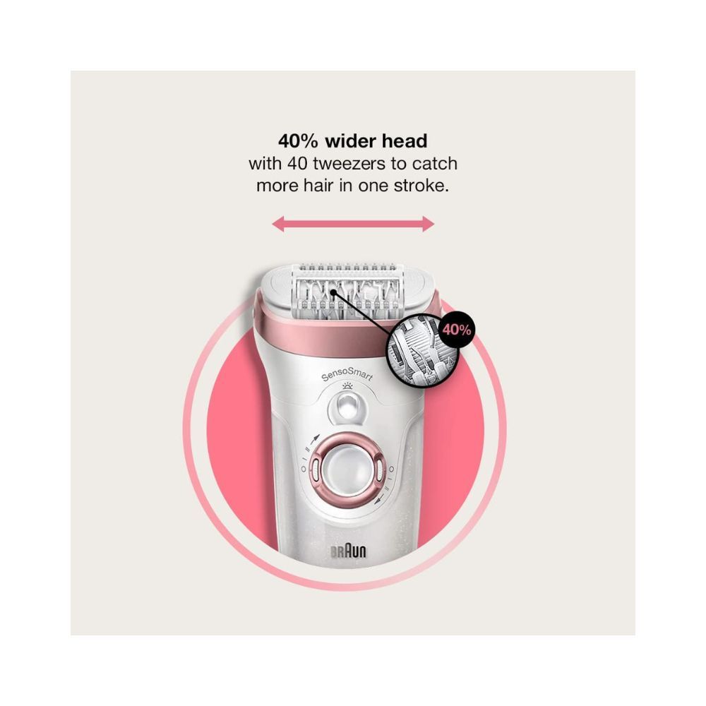 Braun Silk-epil 9-890 Epilator,Long Lasting smooth skin with Extra Gentle Hair Removal