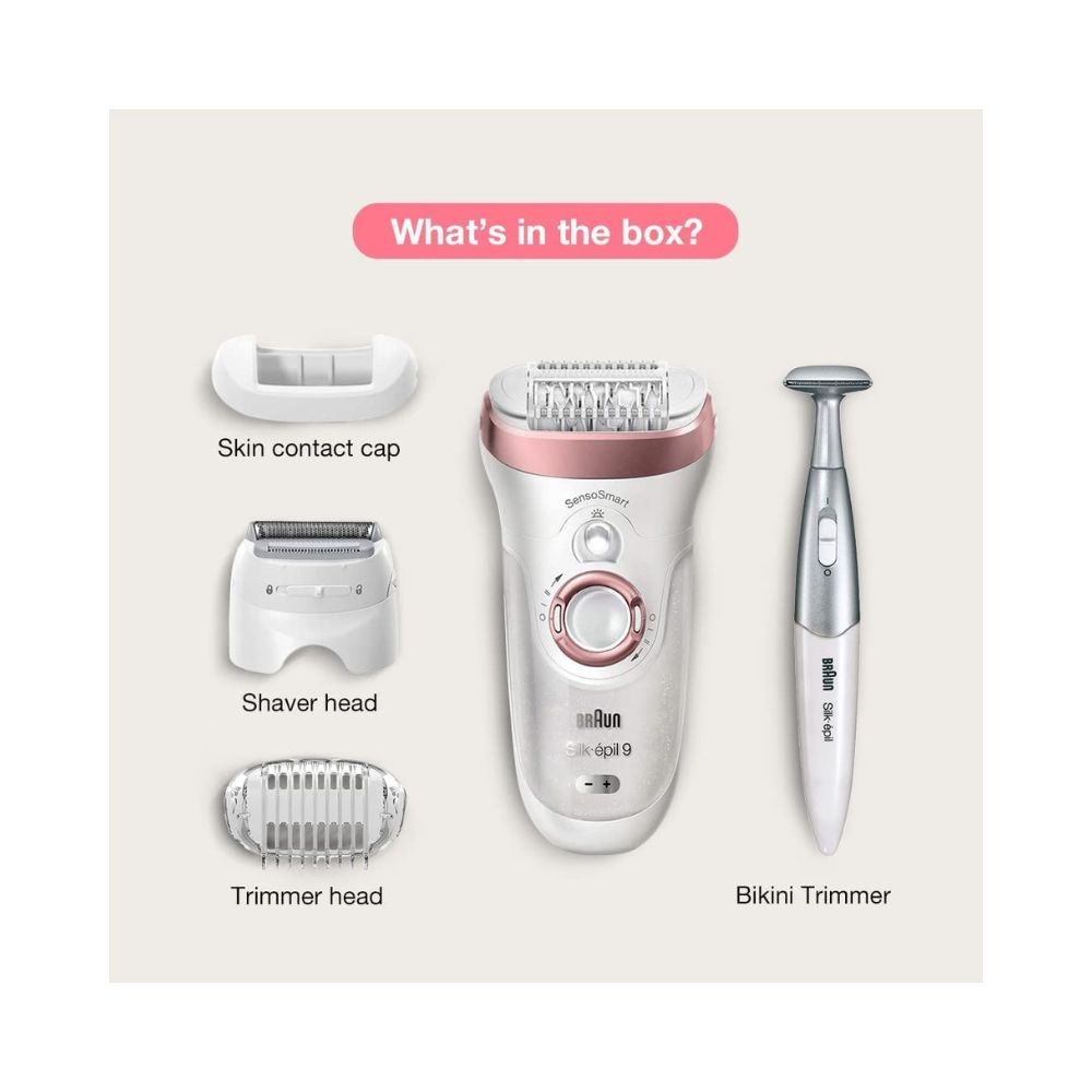 Braun Silk-epil 9-890 Epilator,Long Lasting smooth skin with Extra Gentle Hair Removal