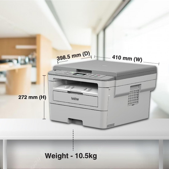 Brother DCP-B7500D Multi-Function Monochrome Laser Printer with Auto Duplex Printing (Toner Box Technology) (Grey)