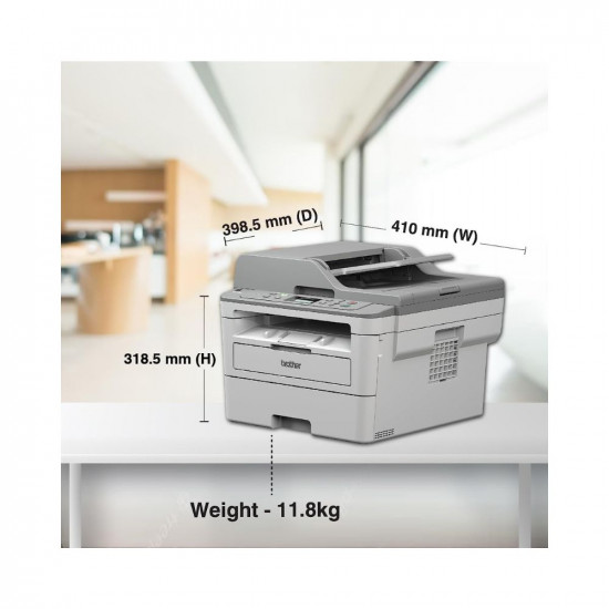 Brother DCP-B7535DW Multi-Function Monochrome Laser Printer with Auto Duplex Printing & Wi-Fi (Toner Box Technology)