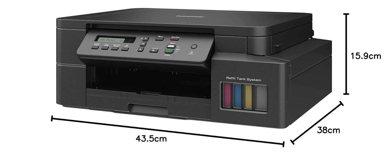 Brother DCP-T525W - Wi-Fi Color Ink Tank Multifunction Print Scan  Copy All in One Printer for Home  Office