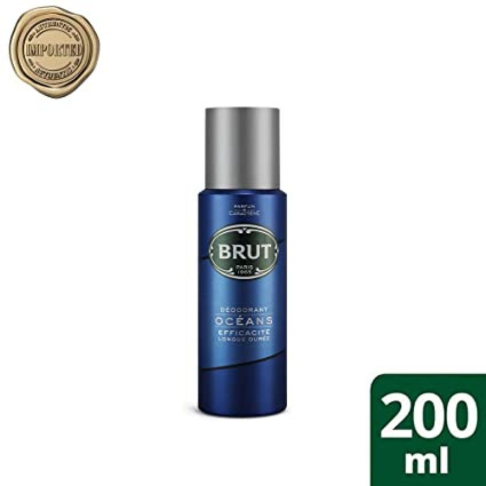Brut Deodorant Spray for Men, Oceans, Long Lasting Deo with Fresh Aquatic Scent