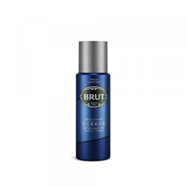 Brut Deodorant Spray for Men, Oceans, Long Lasting Deo with Fresh Aquatic Scent