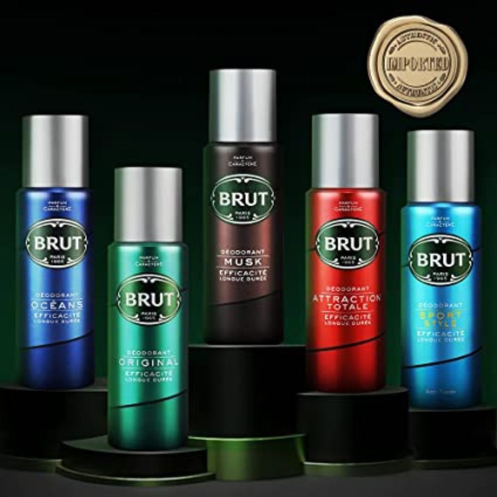 Brut Deodorant Spray for Men, Oceans, Long Lasting Deo with Fresh Aquatic Scent
