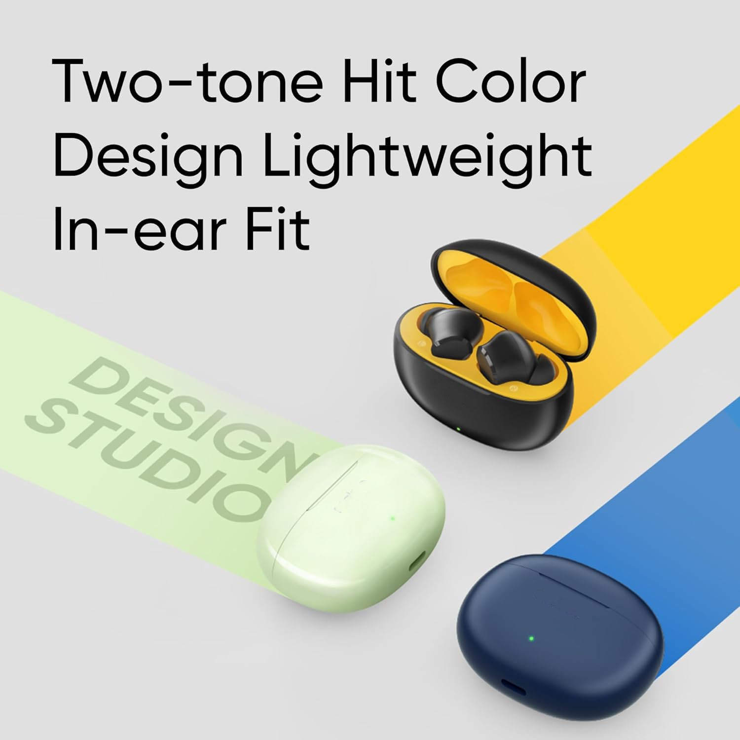 Buds T110 Bluetooth Truly Wireless in Ear Earbuds Compatible with Realme mic AI ENC for Calls Google Fast Pair 38 Hours Total Playback with Fast Charging and Low Latency Gaming Mode Punk Black