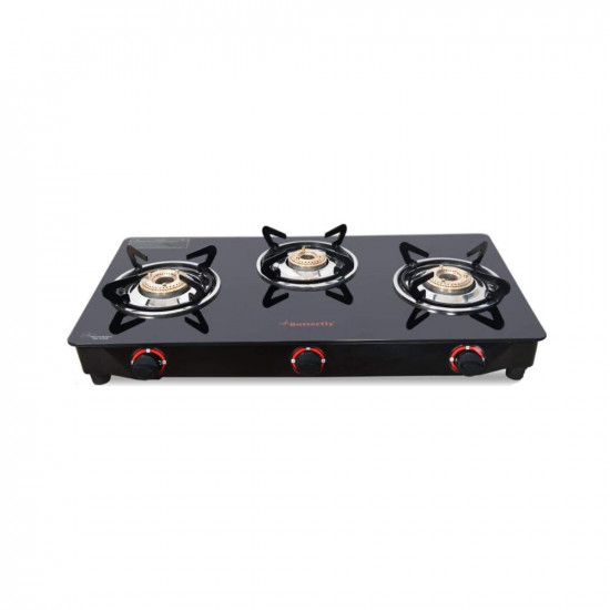 Butterfly Smart Glass 3 Burner Gas Stove