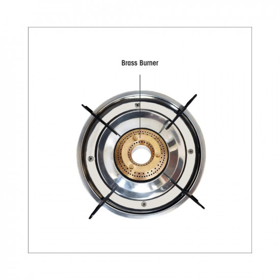 Butterfly Smart Glass 4 Burner Gas Stove, Black, Manual