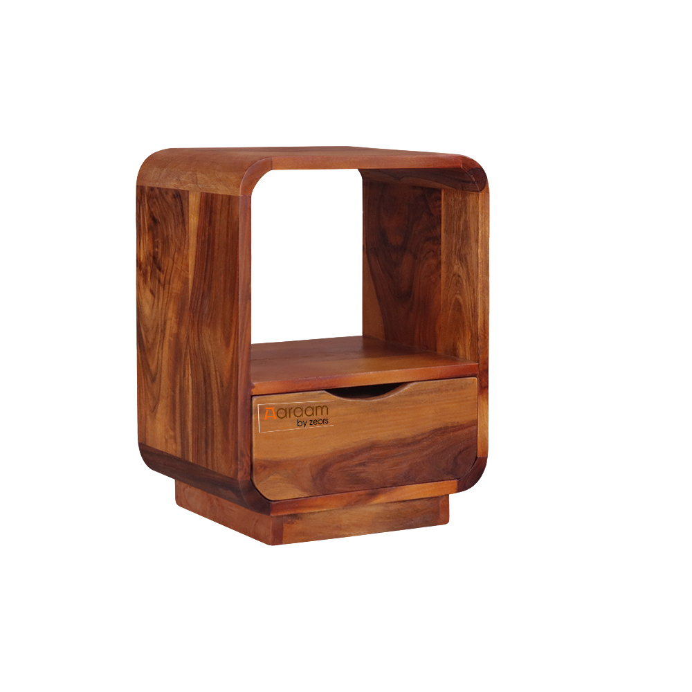 Aaram By Zebrs Sheesham Wood Capsule Bed Side Table