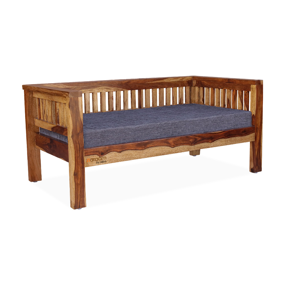 Aaram By Zebrs Sheesham Wood Sofa Set for Living Room in Natural Finish