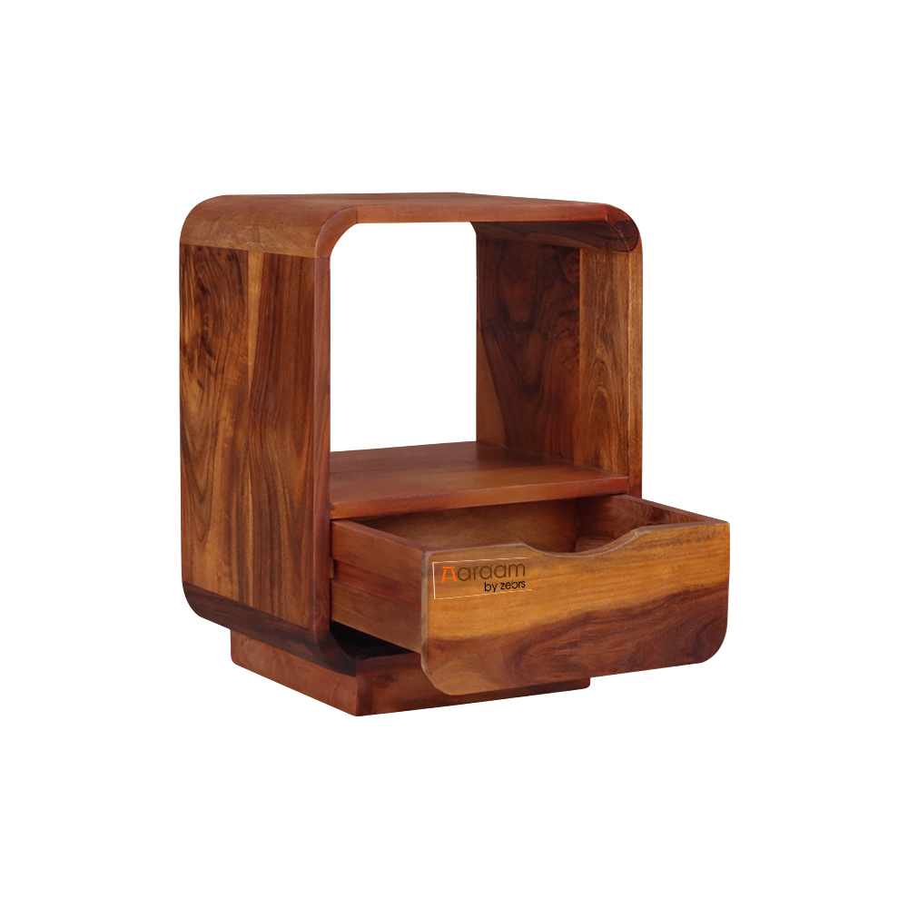 Aaram By Zebrs Sheesham Wood Capsule Bed Side Table