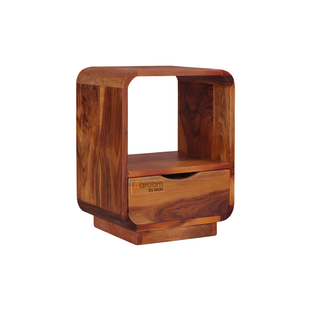 Aaram By Zebrs Sheesham Wood Capsule Bed Side Table