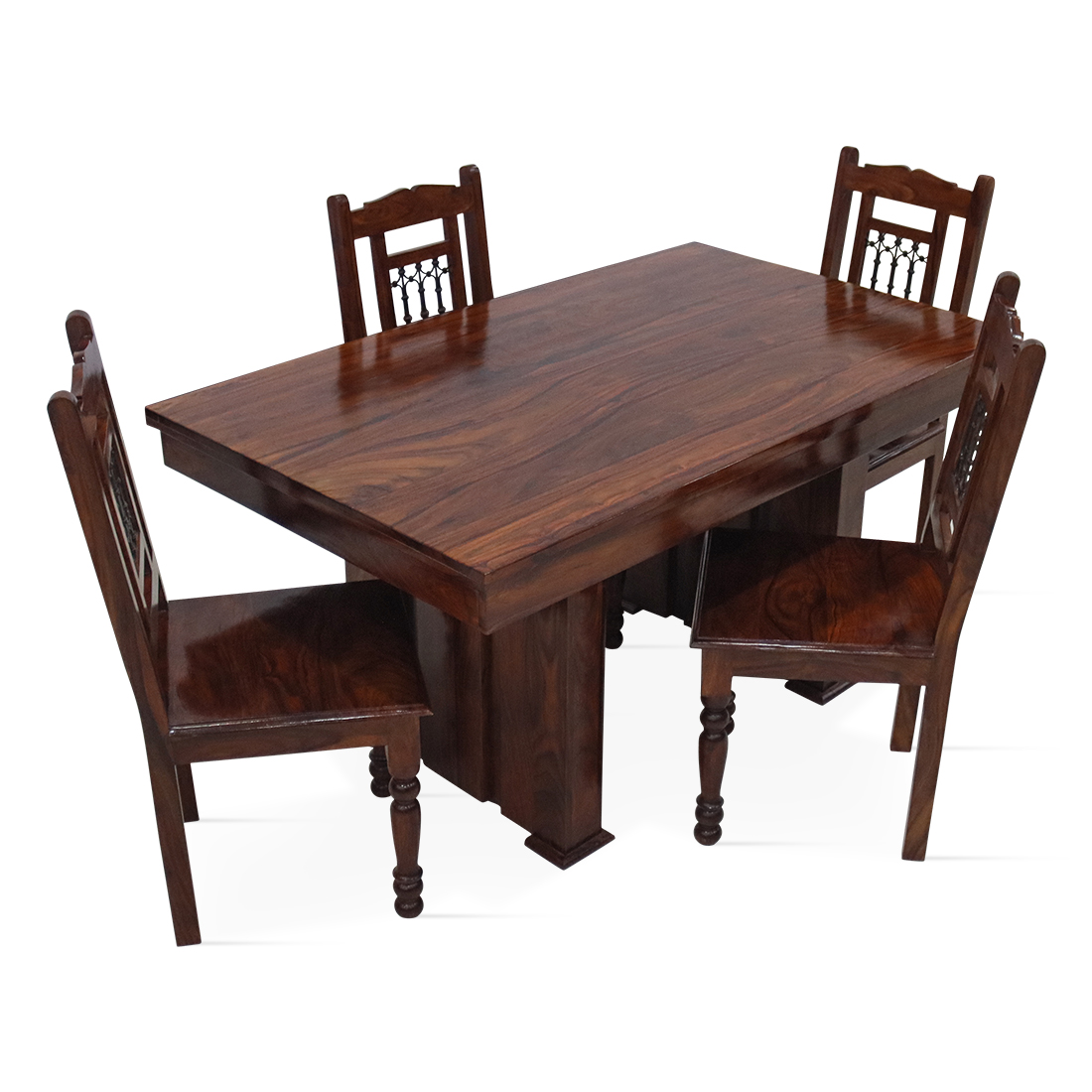 Aaram By Zebrs Furniture Sheesham Wood 6 Seater Dining Table Set with 6 Chairs