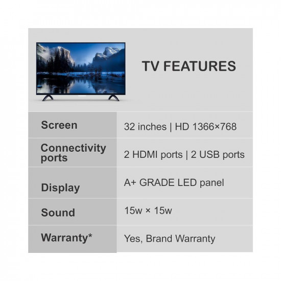 Tarun Mobiles Candytech 80 cm (32 Inches) HD Ready LED TV (Black)