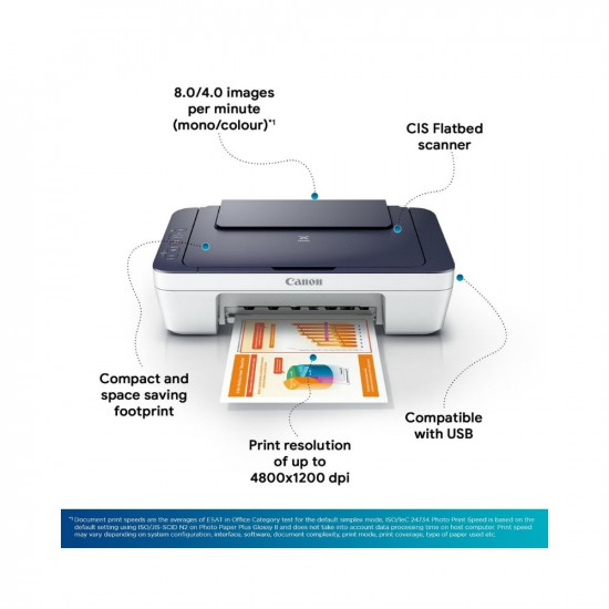 Canon PIXMA MG2577s All in One (Print, Scan, Copy) Inkjet Colour Printer for Home