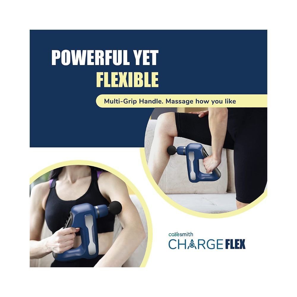 Caresmith CHARGE Flex Cordless Massage Gun | Deep Tissue Percussion Body Massage Machine For Pain Relief