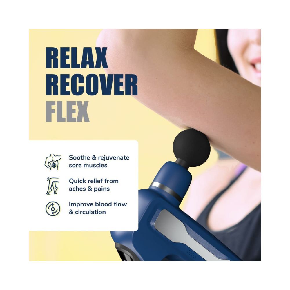 Caresmith CHARGE Flex Cordless Massage Gun | Deep Tissue Percussion Body Massage Machine For Pain Relief